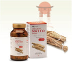 FINE JAPAN Premium Natto Kinase Tablets - 250mg Fermented Soy Enzyme for Circulation & Heart Support - 300 Tablets, Gluten-Free