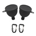 2 Pack Premium Protein Powder Containers - Portable Pre Workout and Protein Funnels for Filling Water Bottles, Shaker Bottles w/Protein Powder,with Sturdy Carabiners