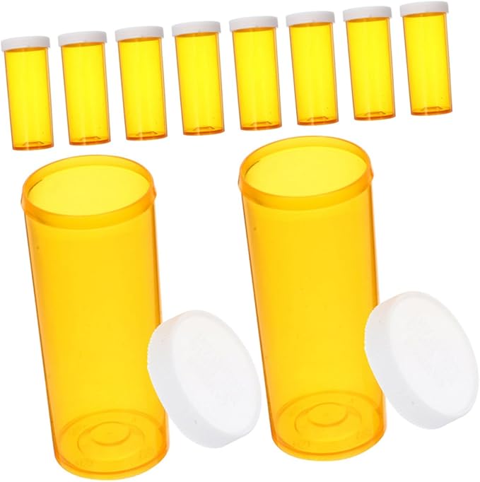 20pcs Pill Travel Pill Box Small Bottles Vitamin Storage Organizer Plastic Medication Containers