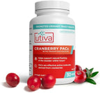Szio+ Utiva Cranberry PACs – Clinically Studied Ingredients 36mg PACs Extract - UTI Prevention for Women - Urinary Tract Health – Cranberry Supplement Pills for Bladder Health, 30 Vegi Capsules