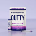 OUTTY Courage Powder Social Energy & Mood Support Drink Mix With Taurine, L-Theanine & Oroxylin A Stress Relief, Mental Clarity & Alcohol Alternative Acai Mixed Berry (15 Stick Packs)