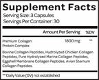 Collagen For Her: Multi Collagen Capsules for Women (Types I, II, III, V, X,) Hydrolyzed Collagen Peptides, Vitamin Supplement for Hair, Skin, Nails, and Joint Support (90 ct.)