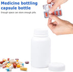 Lurrose Portable Pill Case 20 Pack Moistureproof Lightweight Pill Holder with Spiral Bottle Design for Travel and Home Medication Organization 3.14X1.81X1.81 Inches