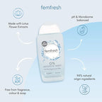 Femfresh Sensitive Intimate Wash, Vegan pH Balanced Intimate Cleansing Shower Gel - Pack of 6 x 250 ml