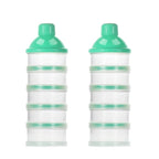 Accmor Formula Dispenser On The Go, 5 Compartments Stackable Formula Container for Travel, Baby Milk Powder Kids Snack Container, BPA Free