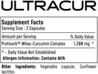 Ultracur Curcumin Complex Supplement - Ultra Bioavailable High Absorption Turmeric Curcumin Supplement for Joint, Muscle & Brain Support - Patented Protisorb for Premium Absorption – 60 Capsules