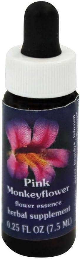 Flower Essence Services Supplement Dropper, Pink Monkey Flower, 0.25 Ounce