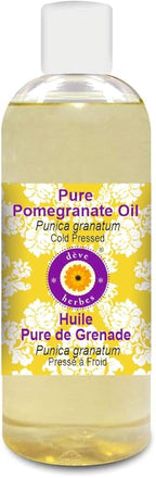 Deve Herbes Pure Pomegranate Oil (Punica granatum) Cold Pressed 200ml (6.76 oz)