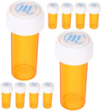 TEHAUX 10pcs Small Pill Bottle Organizer with Screw Cap, Portable Medicine Storage Case for Travel and Outdoor Use, Reusable Airplane Travel Essentials Container