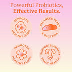 Cheeky Bonsai, Vaginal Probiotic Gummies for Women - Balanced pH, Healthy Odor, and Flora Support - 5 Billion CFUs - Juicy Strawberry Flavor, 60 Count