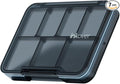 Small Pill Organizer, Waterproof & Portable Pill Case for Daily Travel - Adjustable 7 Compartments Compact Medicine Holder for Vitamins, Pills, Perfect for Purse or Pocket (Black)