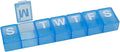EZY DOSE Weekly 7-Day Pill Organizer, X-Large Vitamin and Medicine Box, Spacious Compartments for Pills and Supplements, Durable Design, Easy-Open Lids, Perfect for Home and Travel Use, Blue