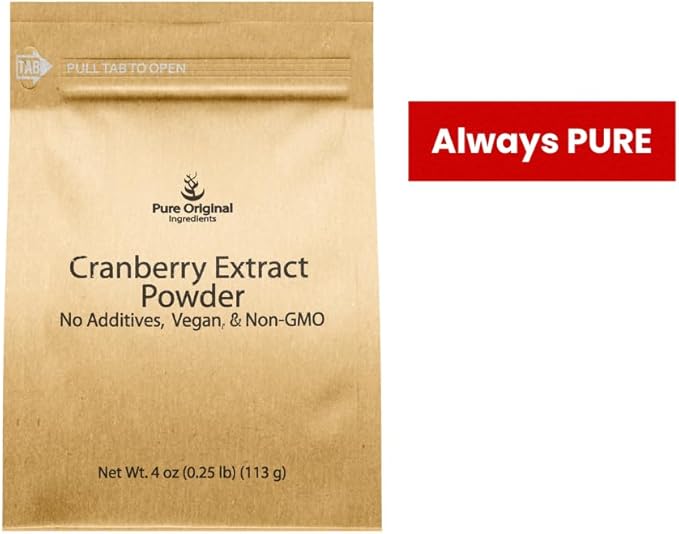 PURE ORIGINAL INGREDIENTS Cranberry Extract (4 oz), Gluten-Free, Herbal Supplement