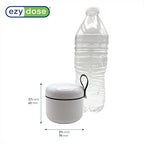 EZY DOSE Mini Vitamin Organizer, Multi Compartments, Portable and Compact Design, Easy Access Sliding Pill Dispenser, Supplement Organizer with Anti-Mix Design, Travel-Sized, White and Black, Medium
