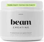 Beam Creatine Monohydrate Powder – 5g Micronized Creatine Monohydrate, Third Party Tested Creatine for Women & Men, Muscle Strength, Growth, Recovery & Cognitive Support, Unflavored, 30 Servings