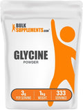 BulkSupplements.com Glycine Powder - Glycine Supplements, Amino Acid Supplement - Unflavored & Gluten Free, 3g per Serving, 1kg (2.2 lbs) (Pack of 1)