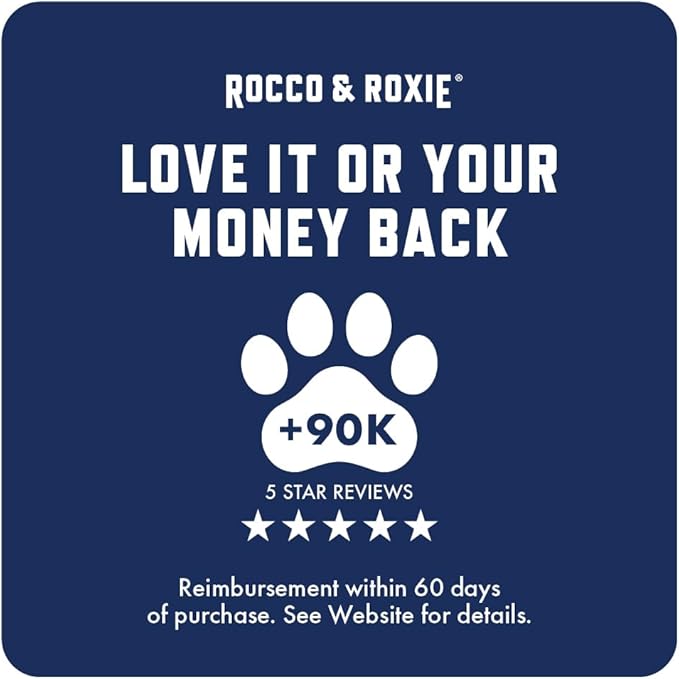 Rocco & Roxie Probiotics for Dogs, Support Gut and Digestive Health, Anti Diarrhea, Constipation & Gas Relief, Allergies, & Itchy Skin, Prebiotics, Enzymes, Puppy to Senior Dog Supplements Chews 60ct