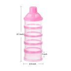 Accmor Formula Dispenser On The Go, 5 Compartments Stackable Formula Container for Travel, Baby Milk Powder Kids Snack Container, BPA Free
