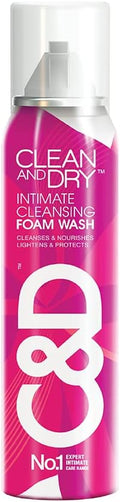 Clean & Dry | Intimate Cleansing Foam wash | Cleanses & Nourishes | Naturally | No itching | No Burning | No White Discharge | Lightens & Protects| No 1 Expert Intimate Care Range | 85g