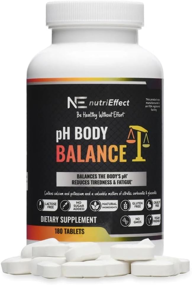 pH Balance Multi-Mineral Tablets | Alkaline Support for Energy, Metabolism, Bone & Cellular Health | Helps Maintain Acid-Base Balance | pH Balance Pills for Women & Men | 180 Tablets