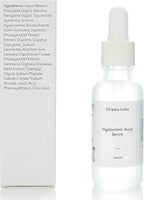 Hyaluronic Acid Serum by Ellipsis Labs – Vegan-Friendly Facial Serum for Intense Hydration and Moisture, Improves Elasticity, Softens Skin, Non-Greasy Formula for All Skin Types, 1 Fl Oz