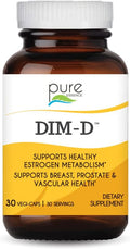 Dim D by Pure Essence - Natural Supplement for Estrogen Balance, Hormonal Acne, and Menopause Support with Vitamin D3, Calcium, Green Tea & Lycopene - 30 Capsules