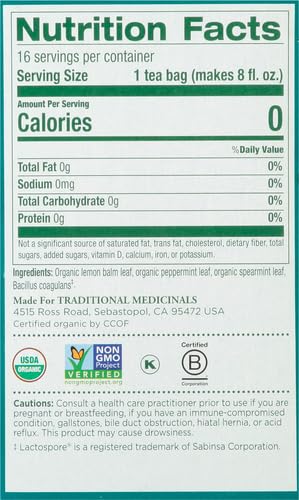 Traditional Medicinals Tea, Organic Rose Hips & Hibiscus - Supports Everyday Wellness - Kosher, Non-GMO, Caffeine-Free - 16 Tea Bags (Pack of 2)