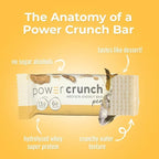 Power Crunch Protein Wafer Bars, High Protein Snacks with Delicious Taste, Peanut Butter Crème, 1.4 Ounce (12 Count)