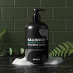 Ballsy Ballwash Charcoal Body Wash for Men - Moisturizing Men’s Bodywash with Coconut Oil – Soap for Men & Great for your Most Intimate Areas, 16 Oz