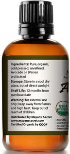Pure Carrier and Essential Oils for Skin Care, Hair, Body Moisturizer for Face-Anti Aging Skin Care (Avocado Oil Organic, 4oz)
