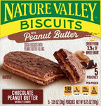 Nature Valley Biscuit Sandwiches, Chocolate Peanut Butter Snacks, 5 ct, 6.75 OZ (Pack of 2)
