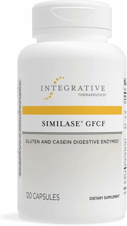 Integrative Therapeutics Similase GFCF - Digestive Enzyme Supplement for Adults - Supports Casein & Gluten Digestion* - Gas & Bloating Support* - Dairy-Free & Vegan - 120 Count (60 Servings)