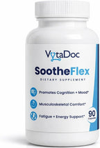 SootheFlex Joint, Energy & Mood Support for Women | Turmeric 900mg, Ferrochel® Iron, Magnesium Malate, Vitamin D3, Ginger, Selenium | 90 Capsules | Gentle Iron — Easy on Digestion