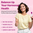 Balance Up Inositol 40:1 Myo & D-Chiro with Folate(Vitamin B9) & Choline – Hormone Balance & Reproductive Health Support for Women – Lemon Lime Stick Powder, 30 Servings