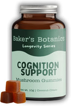 Baker's Botanics Adaptogenic Mushroom Gummies – Antioxidant Botanical Blend | Coconut Flavor | Vegan, Gluten-Free, Non-GMO Supplement