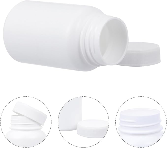 Lurrose Portable Pill Case 20 Pack Moistureproof Lightweight Pill Holder with Spiral Bottle Design for Travel and Home Medication Organization 3.14X1.81X1.81 Inches