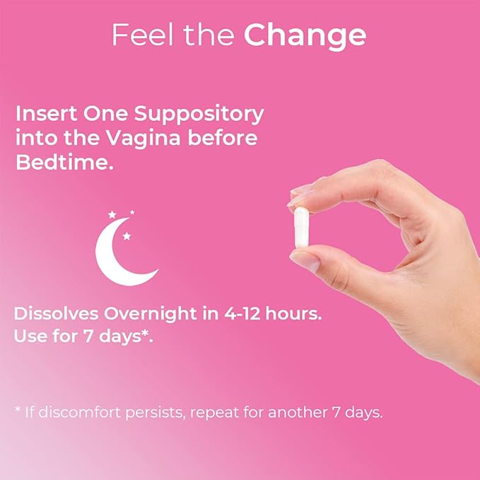 Natureland Boric Acid Vaginal Suppositories for Women 600mg - 40 Count - Made in USA - Feminine Care for pH Balance & Odor Control - Intimate Health Support - with BloomSense App