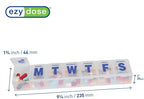 EZY DOSE Weekly (7-Day) Pill Organizer, Vitamin Case and Medicine Box, Clear Lids, 2X-Large