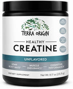 TERRA ORIGIN Creatine Monohydrate Powder | 45 Servings | Micronized Creatine Supplement | Unflavored, Pure Creatine for Women & Men | Gluten Free, Sugar Free, Made in USA