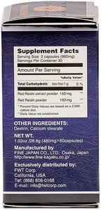FINE JAPAN Organic Reishi Mushroom Capsules-Organic Mushroom Extract Supplement to Boost Your Immune System Health Dynamic Mushroom - 60 Capsules