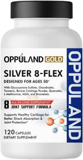 Silver 8 Flex - Joint Support Supplement for Men & Women - Glucosamine Chondroitin MSM Complex for Knee Hip and Movement Health - Nutritional Advanced Formula for Ages 50+ - 120 Capsules