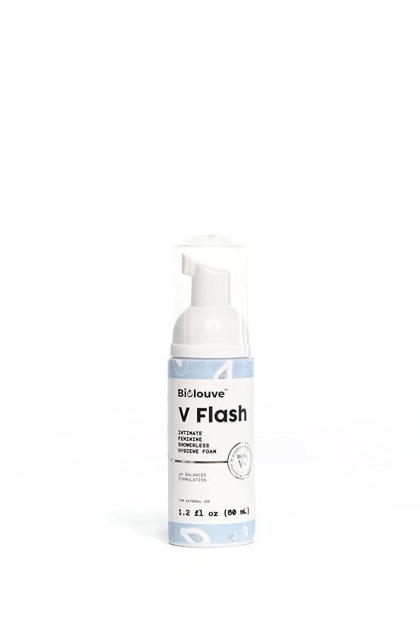 V Flash Showerless Feminine Intimate Wash, pH Balanced, Hydrating, and Non-irritating (1.2oz)