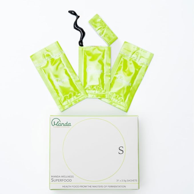 Manda Wellness Superfood | Prebiotic, Fermented Health Product Made in Japan | Support Your Gut Health, Support Your Immune System | Manda Koso (31sachets)