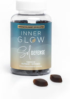 Inner Glow Sol Defense Gummies – Dermatologist & Plastic Surgeon-Formulated Skin Resilience Vitamin Supplement with Polypodium Leucotomos & Niacinamide, Passion Fruit Flavor, 60 Sugar-Free Gummies