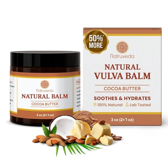 Vulva Balm for Women – No added Fragrance, Vaginal Moisturizer Cream, Hormone-Free, Vulva Cream for Dryness and Itching, Feminine Balm, Wet Hydration (3 oz, Cocoa Butter)
