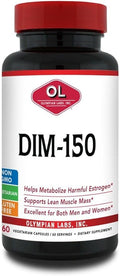 Olympian Labs DIM Diindolylmethane Supplement 150mg, 60 Caps Metabolize Estrogen Level, Prostate, Uterine, Cervical Health