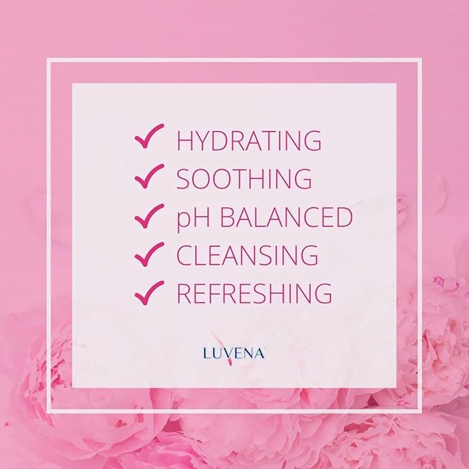 LUVENA Personal Wash - Intimate Wash for Women - Gentle Feminine Wash to Help Moisturize and Resist Odor - pH Balanced, Vitamin E, Paraben Free - Sweet Pea Scented 2pk- (6.76 oz)