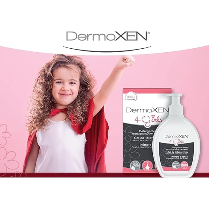 4 GIRLS Intimate Pediatric Cleanser for Children 2-13 Years. Gentle Intimate Soap against Itching and Redness. Without Sles, Parabens, Allergens. 200 ml