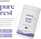 USANA Pure Rest Melatonin Supplement for Sleep Support* – Fast Acting – Sugar Free - 56 Tablets