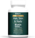 Wellgenix Purvana MAX Hair Skin and Nails Supplement – 5000mcg Biotin with MSM & B-Complex – Supports Thicker Hair, Stronger Nails & Glowing Skin – 90 Veggie Capsules